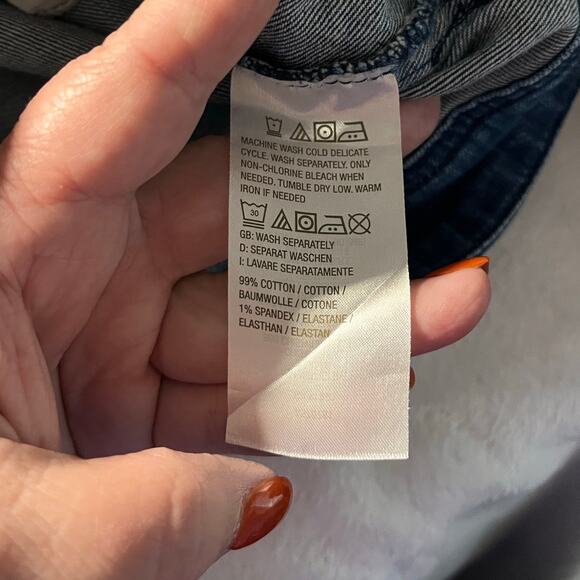 Candace Cameron Bure 20W Denim Jacket Button Front Jean Shacket Medium Wash - Picture 12 of 15